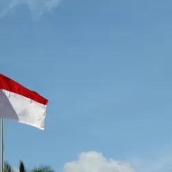 red and white flag under blue sky during daytime